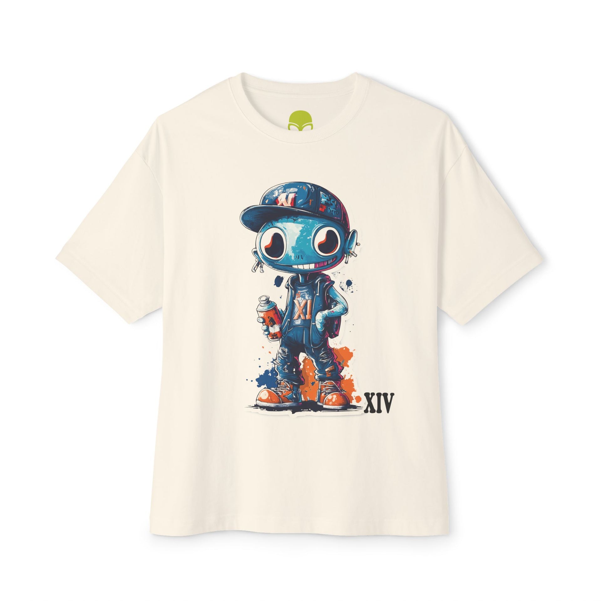 Graffiti Robot Art T-Shirt – Edgy Urban Streetwear Design