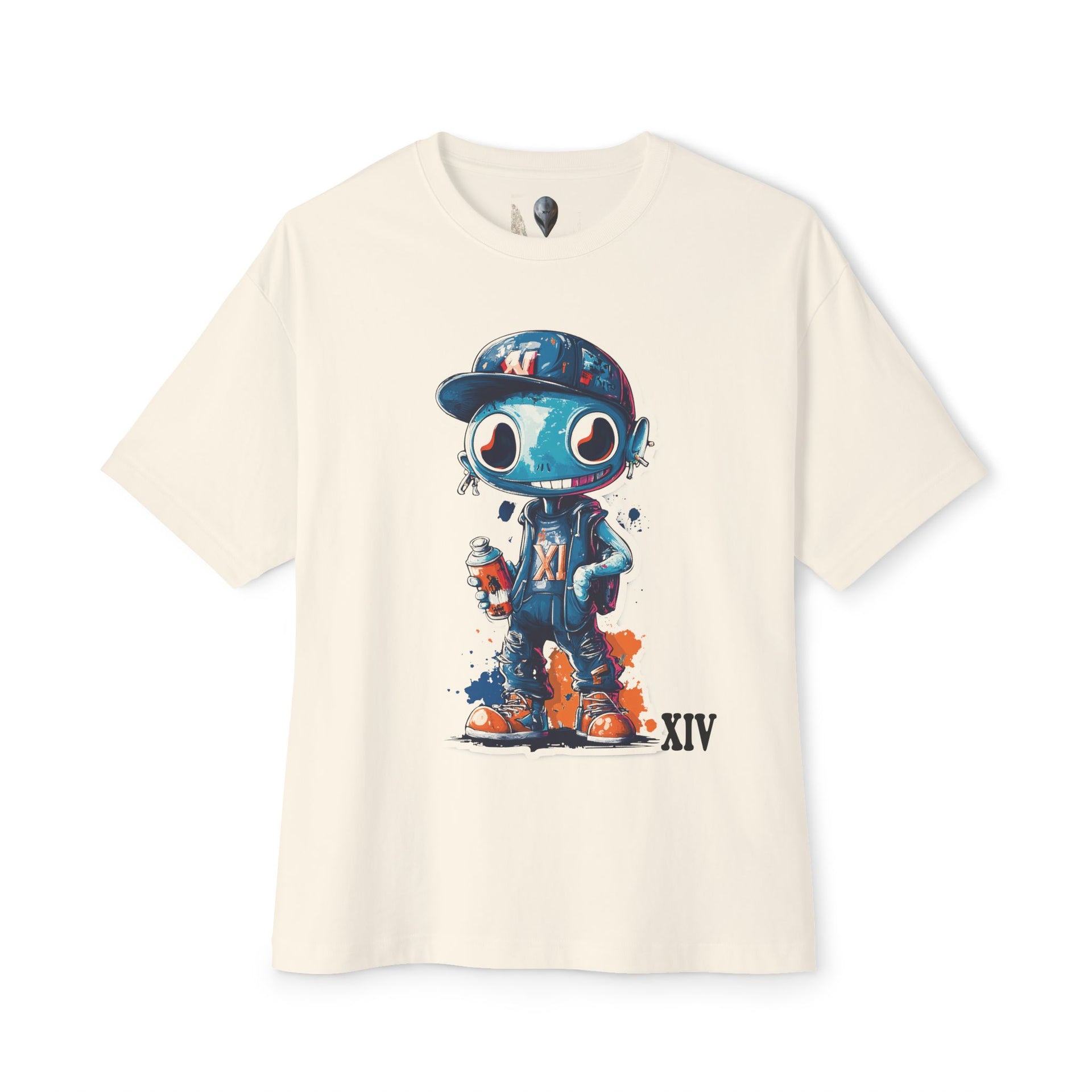 Graffiti Robot Art T-Shirt – Edgy Urban Streetwear Design