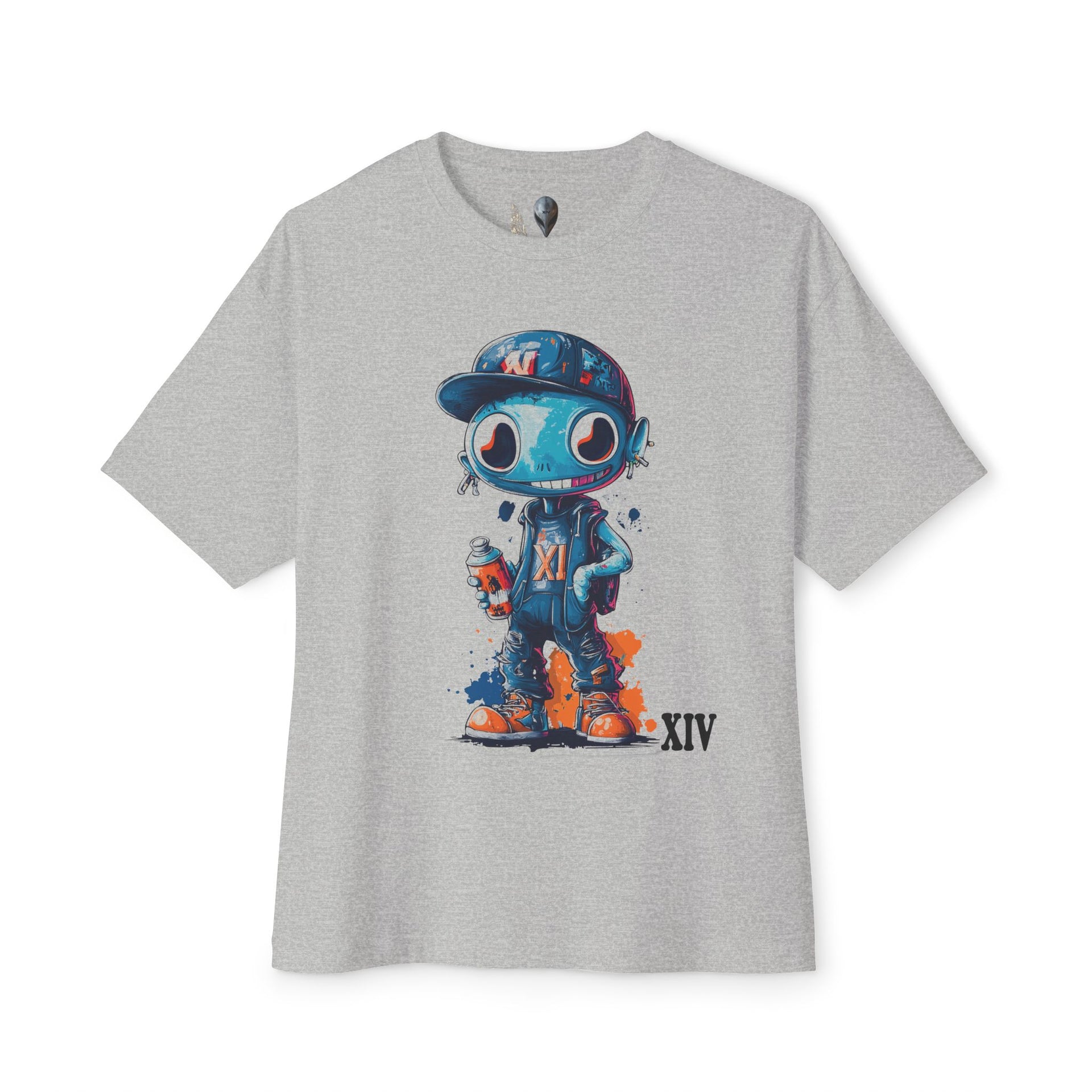 Graffiti Robot Art T-Shirt – Edgy Urban Streetwear Design