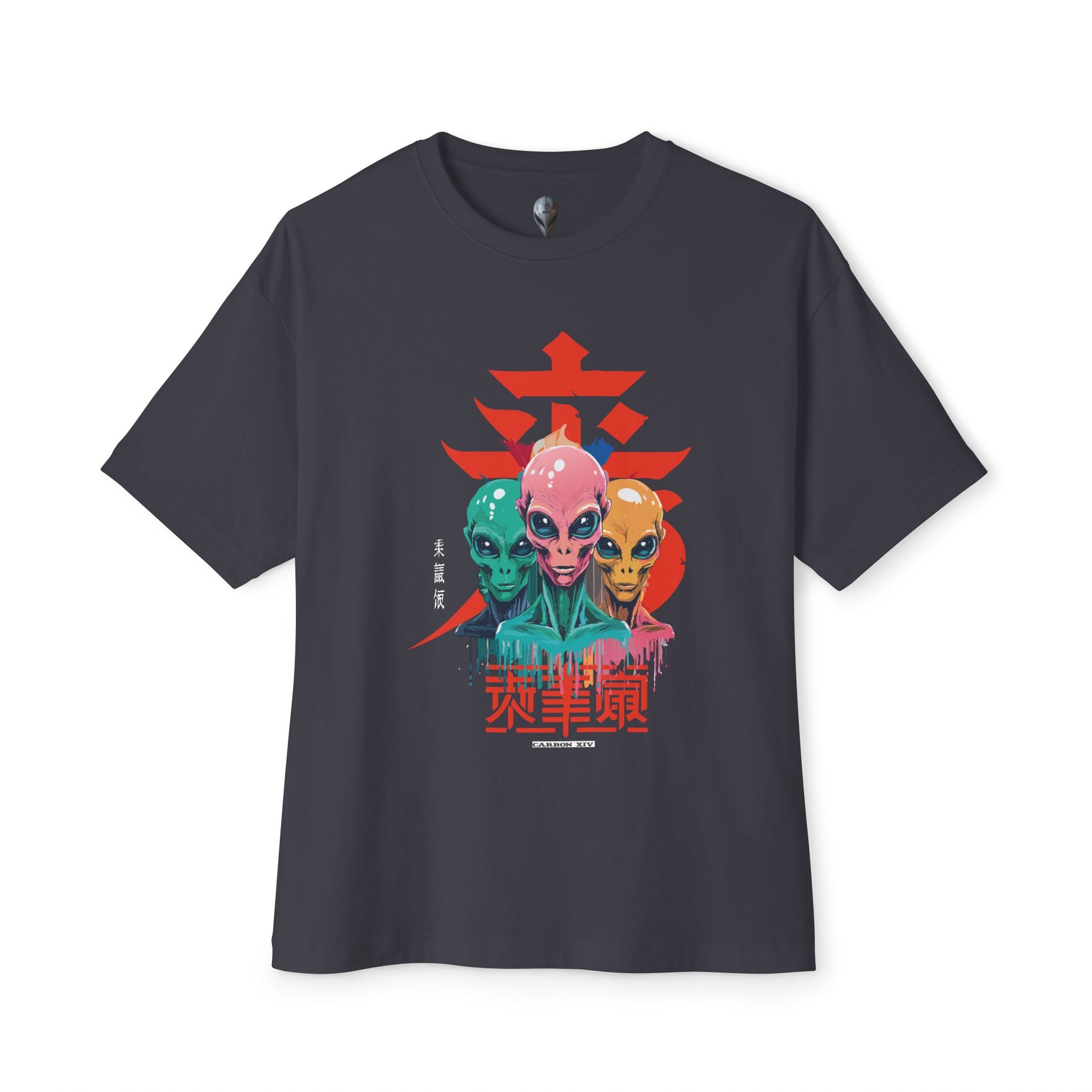 Copy of Carbon XIV Alien Logo Oversized T-Shirt: A Bold Fusion of Extraterrestrial Style