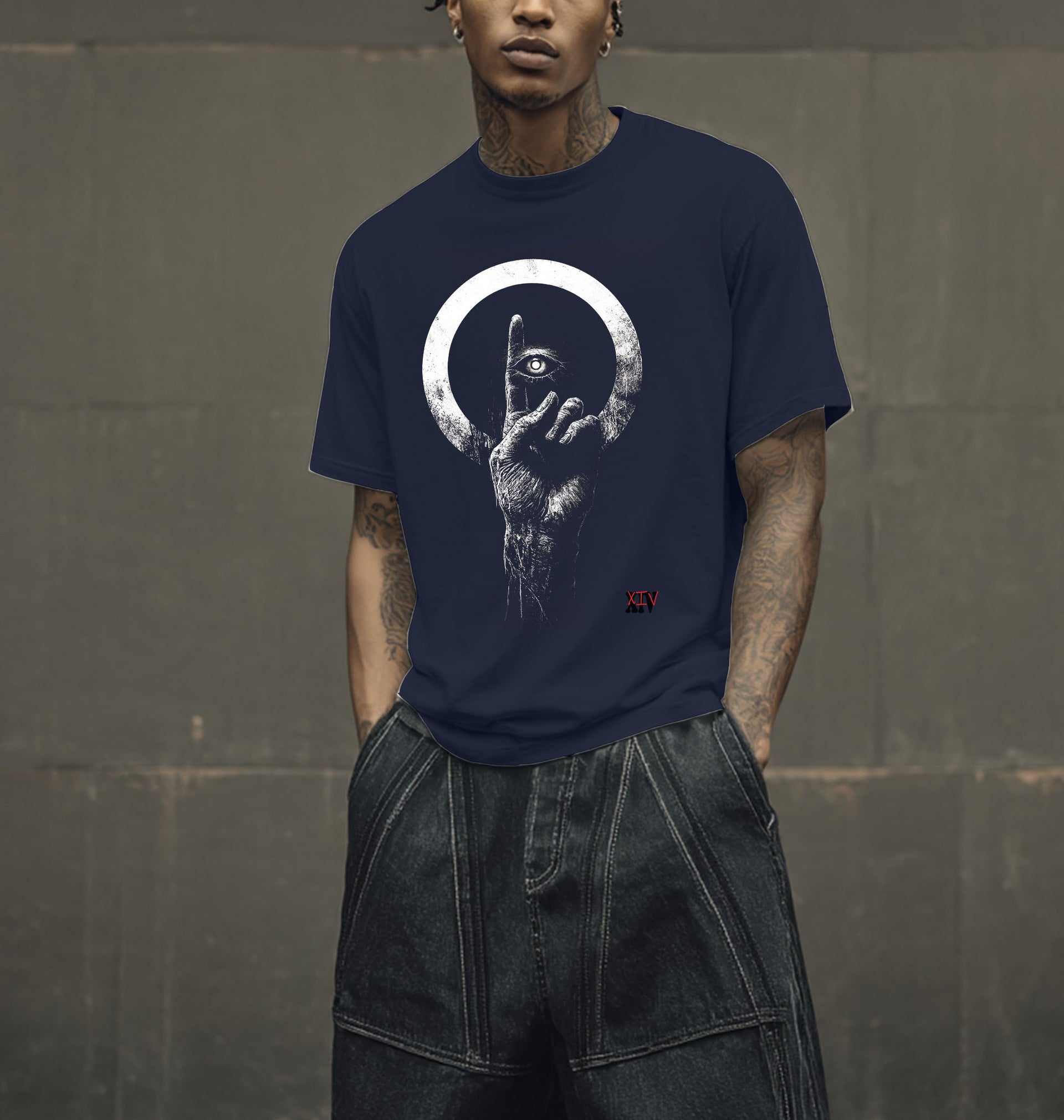 Mystic Eye Moon Hand Tee | Carbon XIV