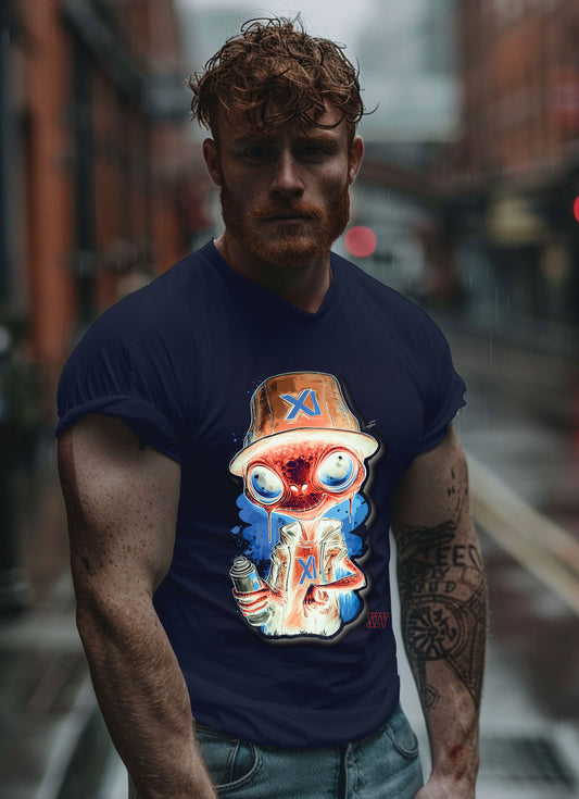 Graffiti Alien Spray T-Shirt – Urban Streetwear Design