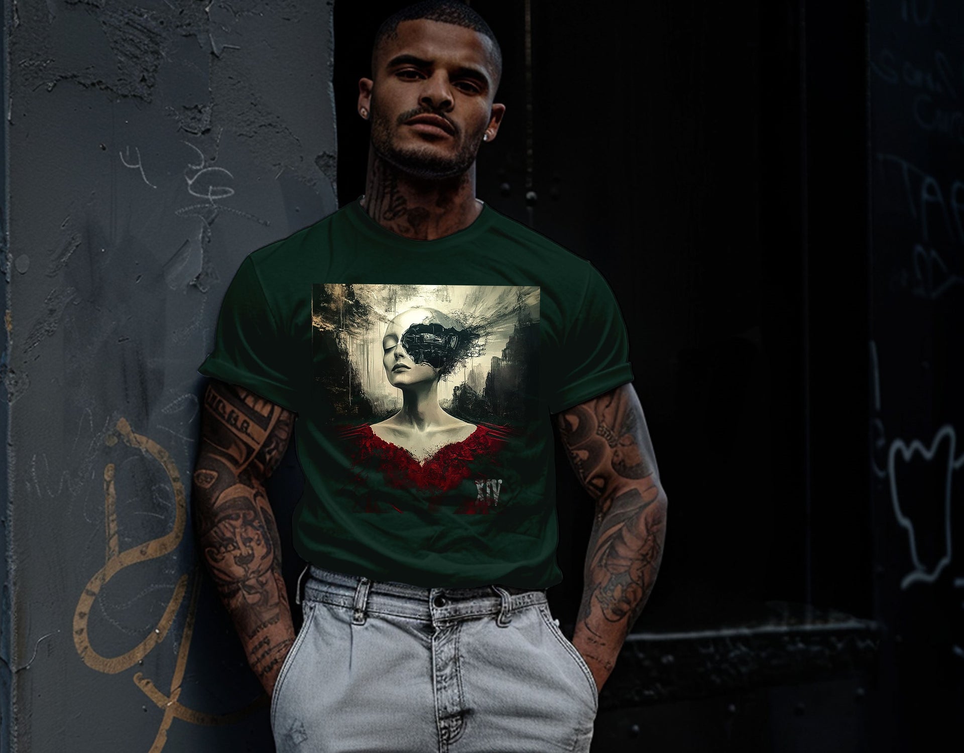Techno Renaissance Bust Tee – Carbon XIV Exclusive