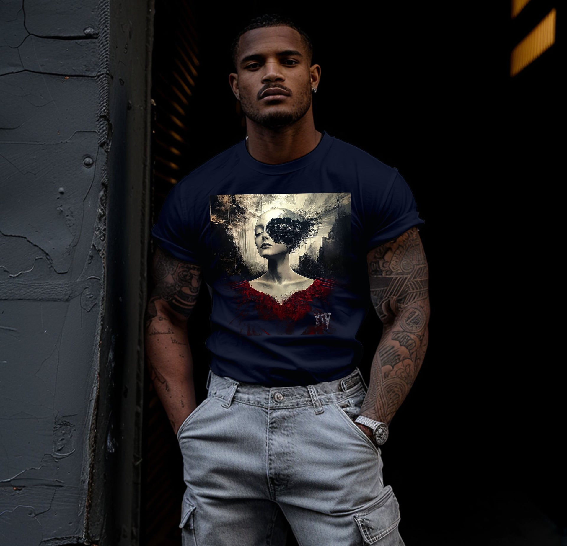 Techno Renaissance Bust Tee – Carbon XIV Exclusive
