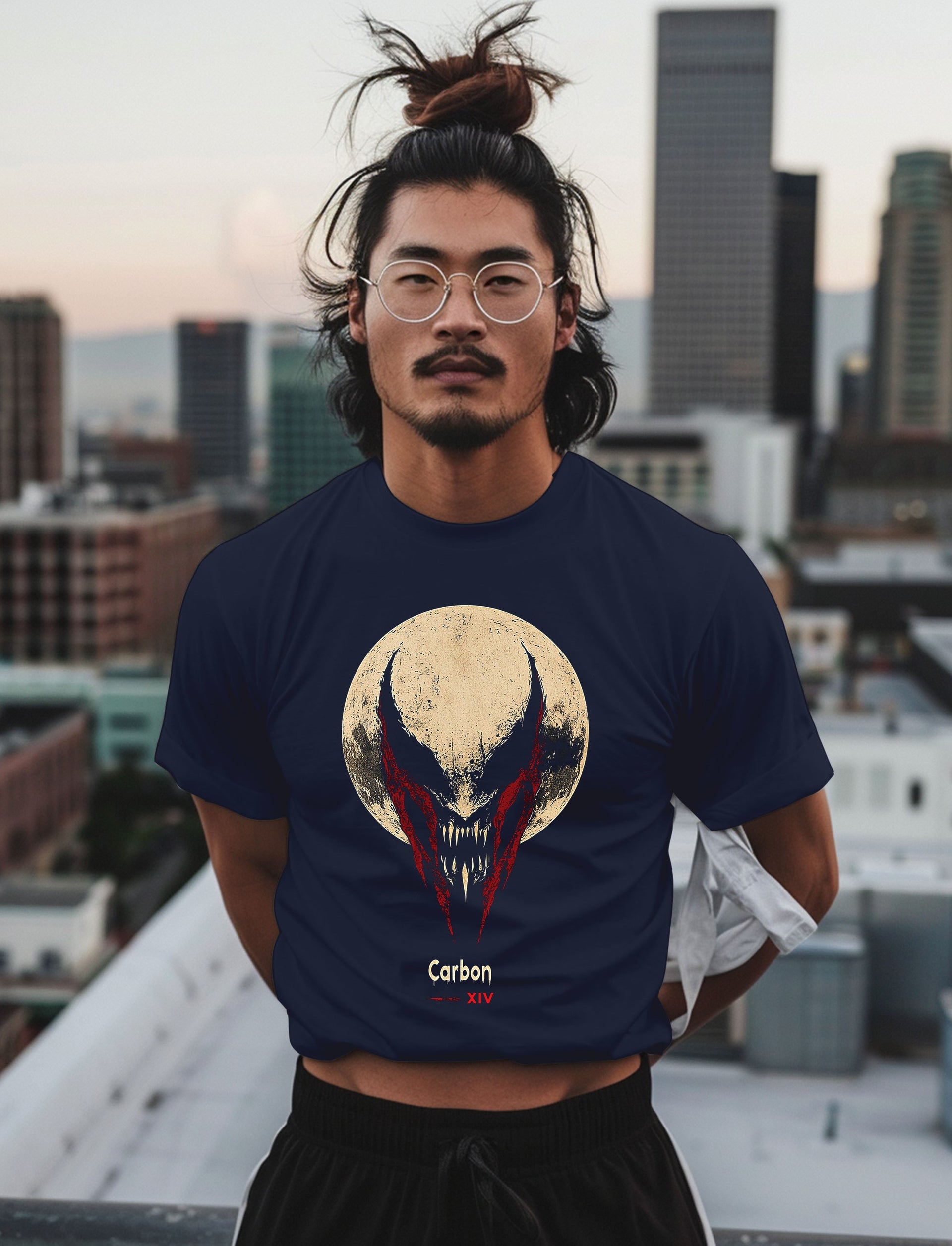 Lunar Alien Skull T-Shirt | Carbon XIV Exclusive