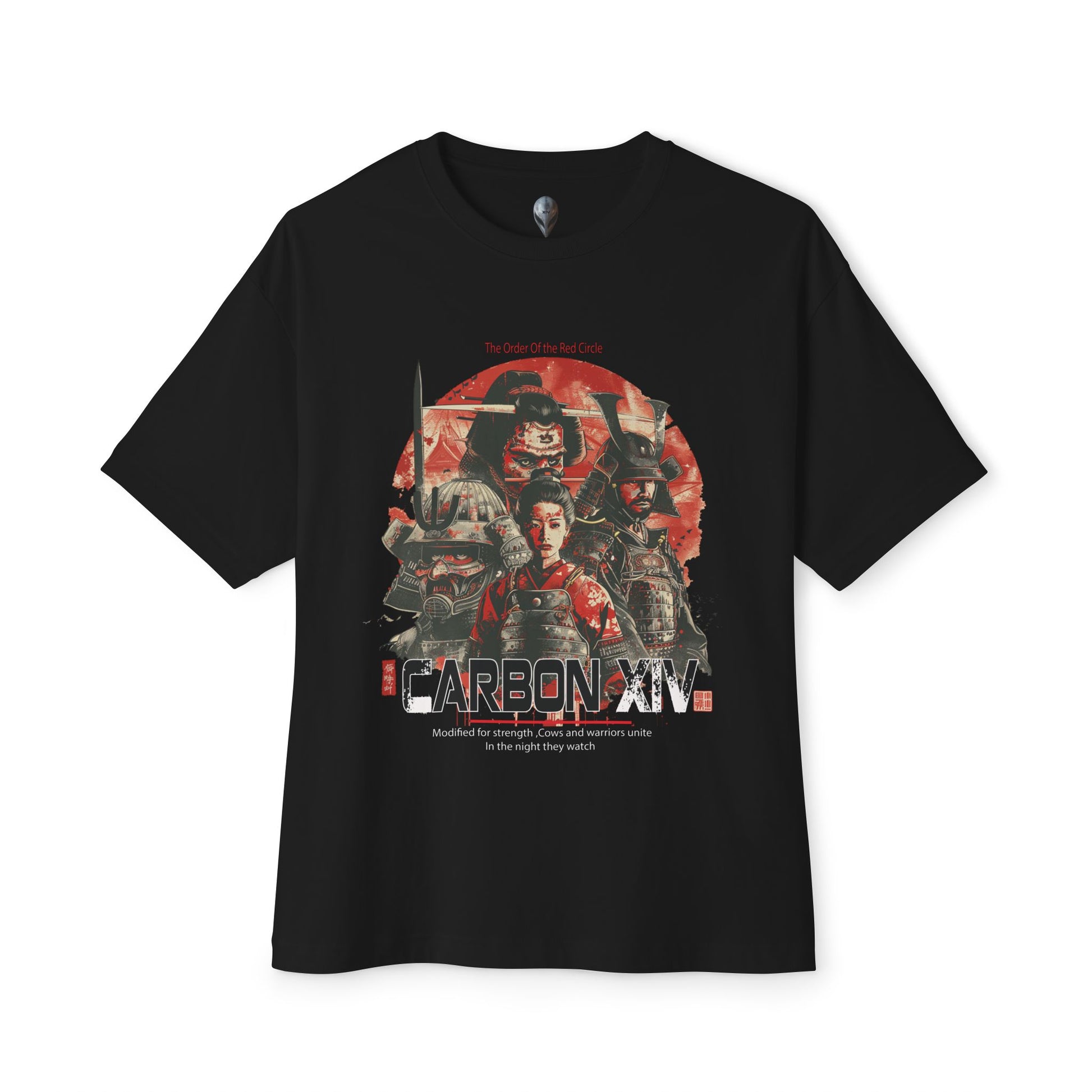 Carbon XIV Oversized Graphic T-Shirt  Geisha Alien Graphic Tee : Fusion of Tradition and Futurism - Carbon XIV