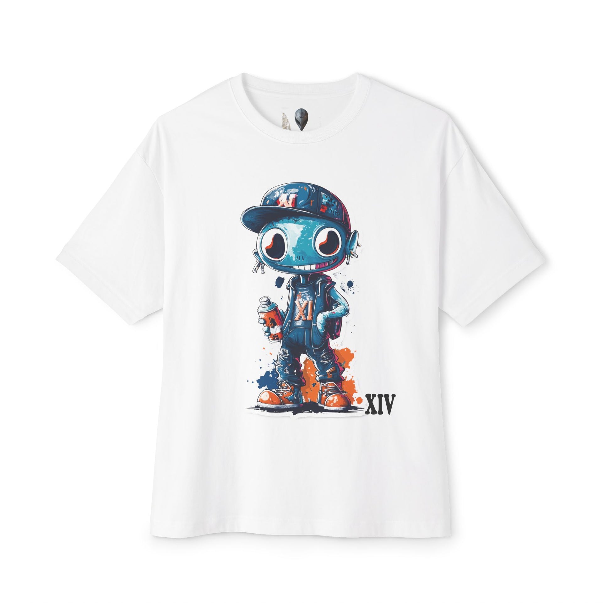 Graffiti Robot Art T-Shirt – Edgy Urban Streetwear Design