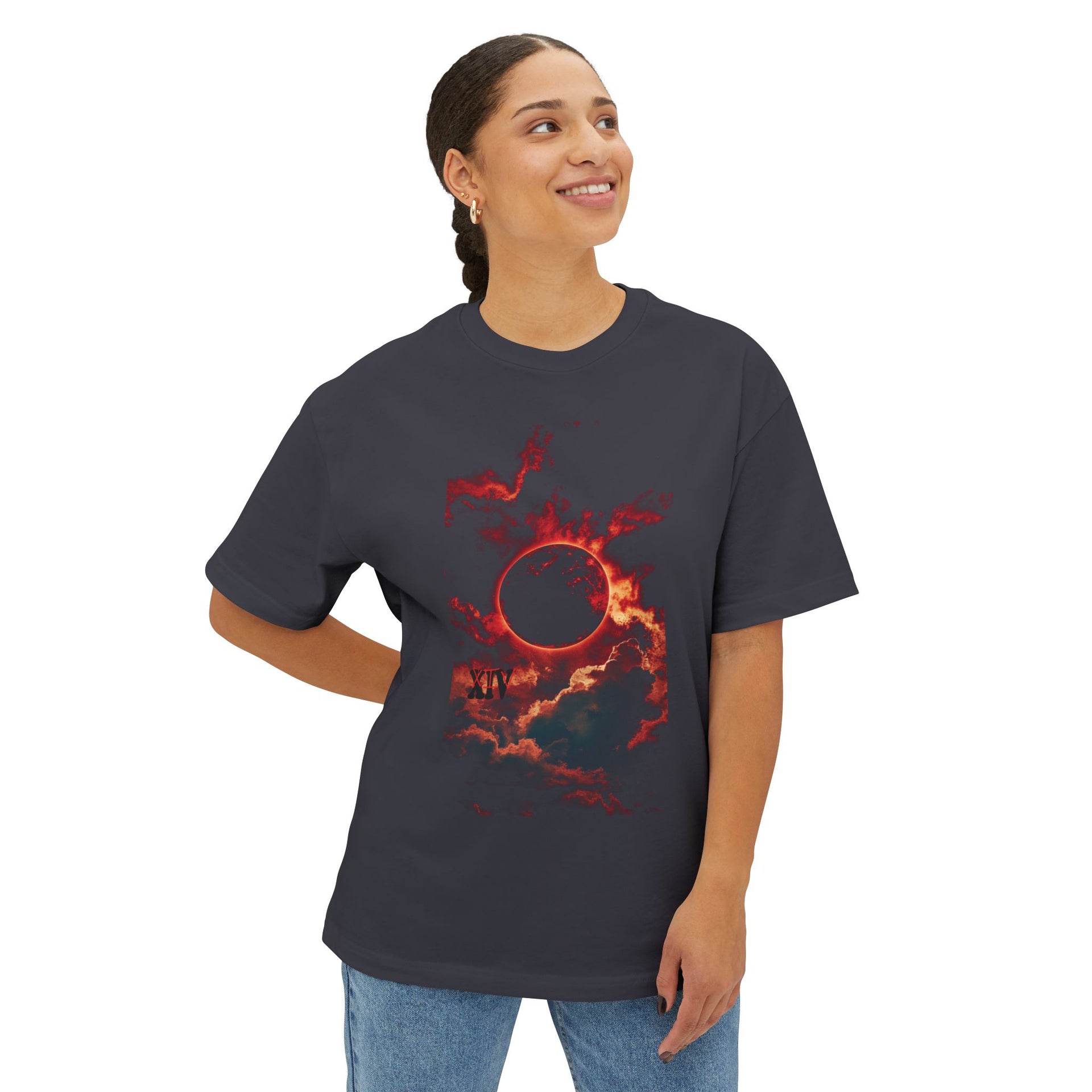Blood-Red Eclipse T-Shirt | Cosmic Wonder | Carbon XIV