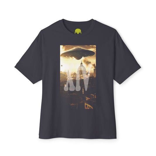 UFO Over Rome Skyline – Carbon XIV Sci-Fi Tee
