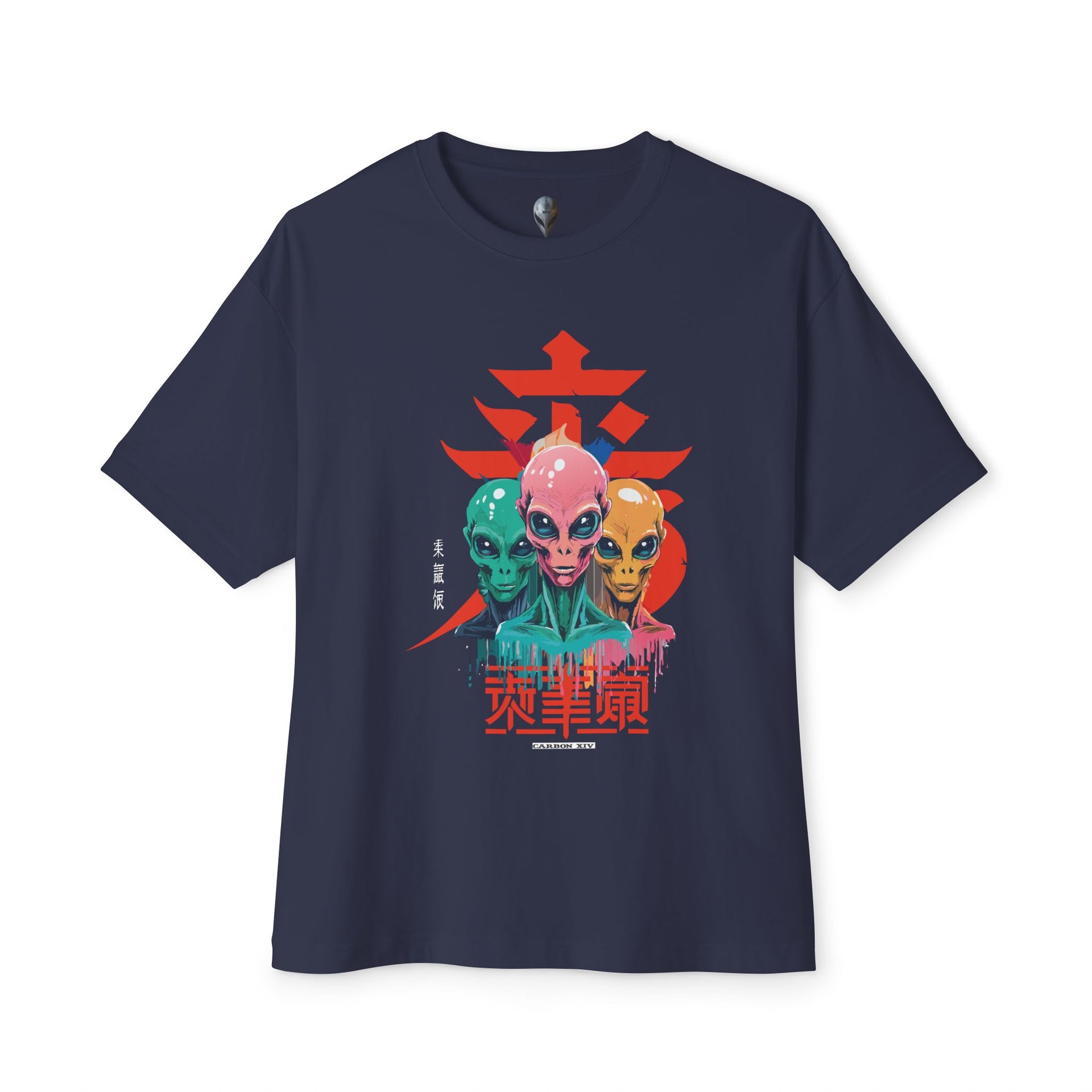 Copy of Carbon XIV Alien Logo Oversized T-Shirt: A Bold Fusion of Extraterrestrial Style